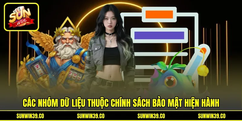 Các nhóm&nbsp;dữ liệu thuộc chính sách bảo mật hiện hành